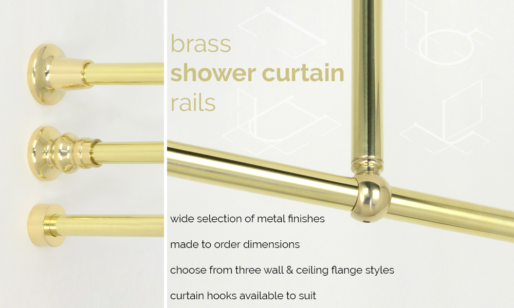 Brass Shower Curtain Rails