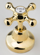Roulette Basin Top Assembly in 24 Carat Gold Plate Finish