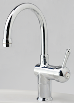 Roulette Lever Horizontal Flick Mixer in Chrome Plate Finish