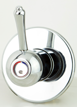 Roulette Lever Wall Mixer in Chrome Plate Finish