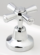 Roulette Redeux Basin Top Assembly in Chrome Plate Finish with Engraved Button Upgrade