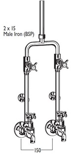 9458 tubular Bath/Shower sets