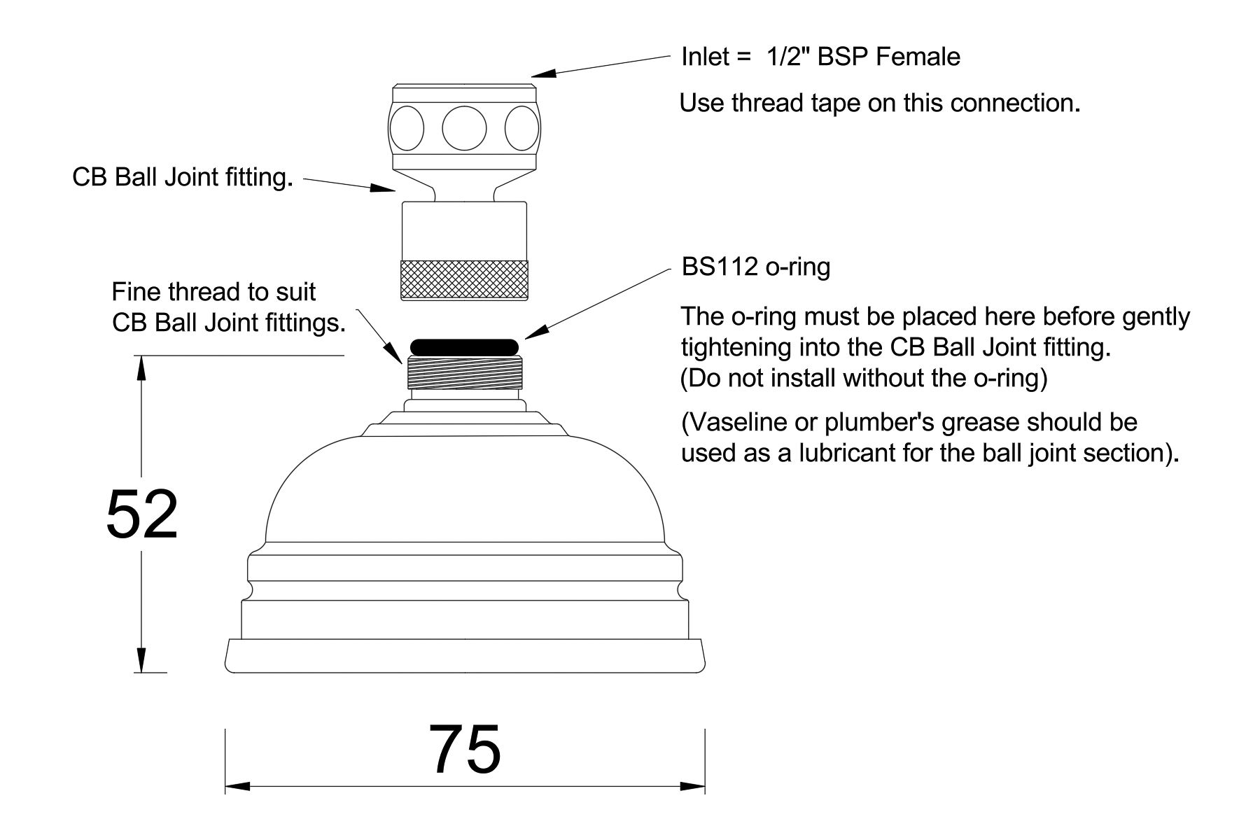 Shower Rose Installation Instructions