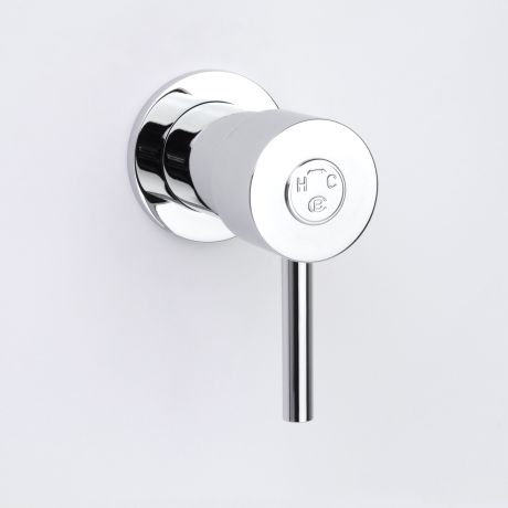 Torrens Modern Wall Mixer with Small Cover Plate in Chrome Plate finish