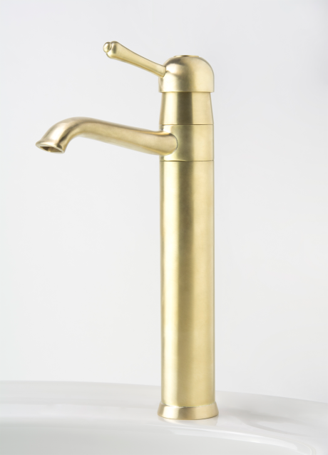 DB Single Lever Mixer with Hi-Rise Body & Swivel Outlet in Lea Wheeled Brass finish