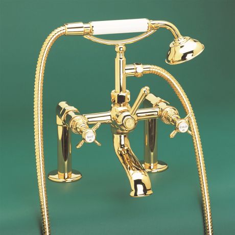 Heritage Cast Diverter Set with 130 x 30mm Hob Legs in Antique Brass
