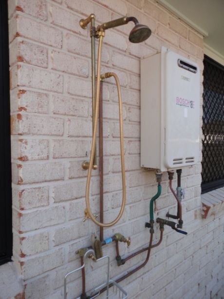 Sliding Rail Kit Only with Raw Brass Handle for Handshower